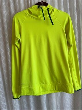 #904 Nike Neon Yellow Long Sleeve Dri-FIT Hoodie